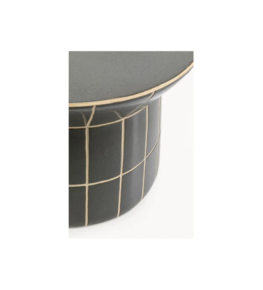 Stolik kawowy boczny BLISS TILE RIM 38 cm niebieski*KARE New