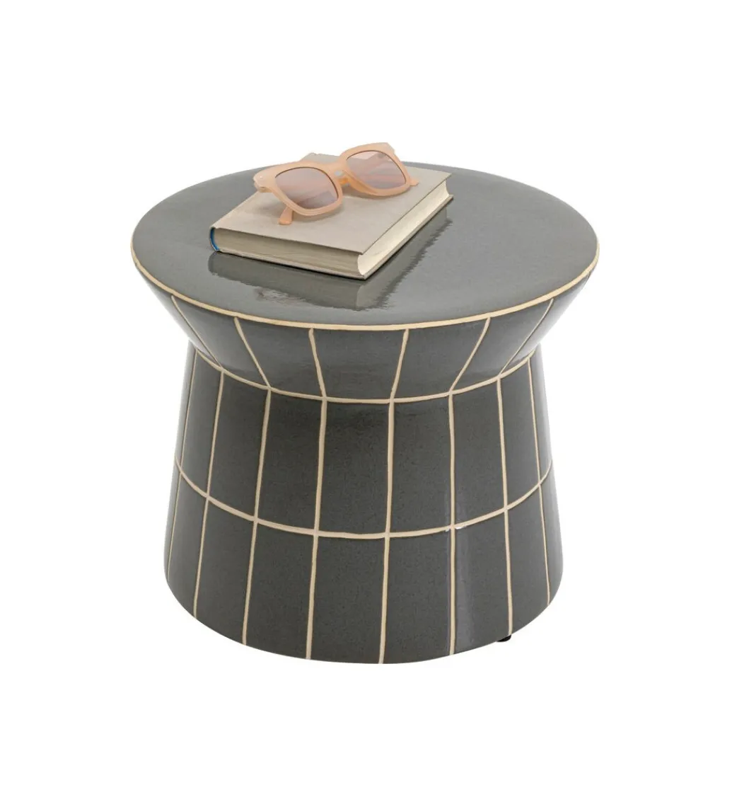 Stolik kawowy boczny BLISS TILE RIM 38 cm niebieski*KARE New