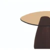 Stolik kawowy boczny BRIX MYLON 50 cm burgundowy szklany*LF-Design Discount