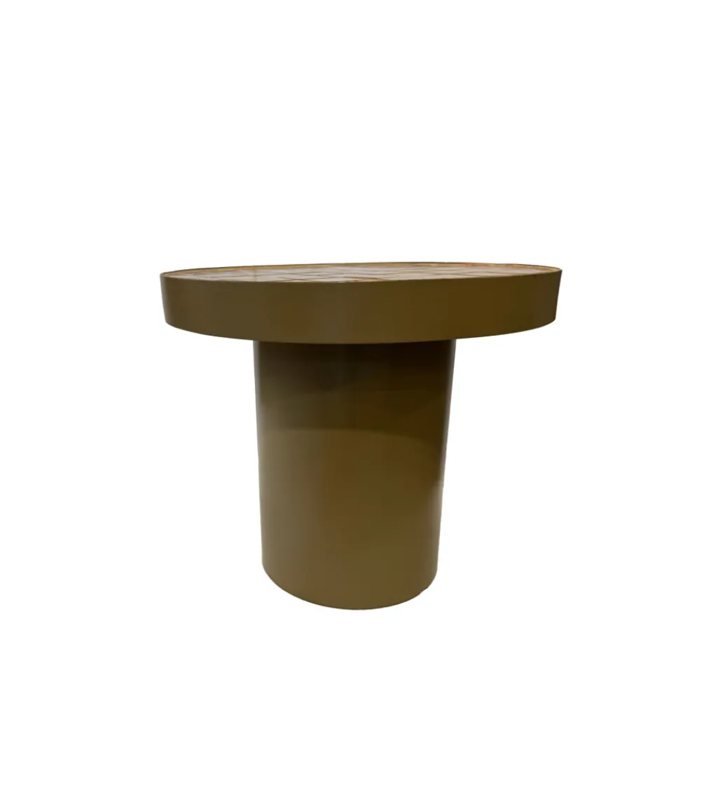 Stolik kawowy boczny BRIX TYLO 46 cm brązowy ceramika*LF-Design Online