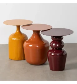 Stolik kawowy boczny CERANKI 48 cm musztardowy*Zona-Design Hot