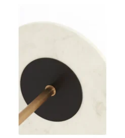 Stolik kawowy boczny CIVITA 53 cm biały złoty*L&L Outlet