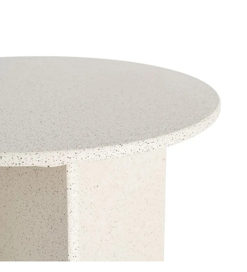 Stolik kawowy boczny DOBEMA 60 cm efekt terrazzo*Zona-Design New