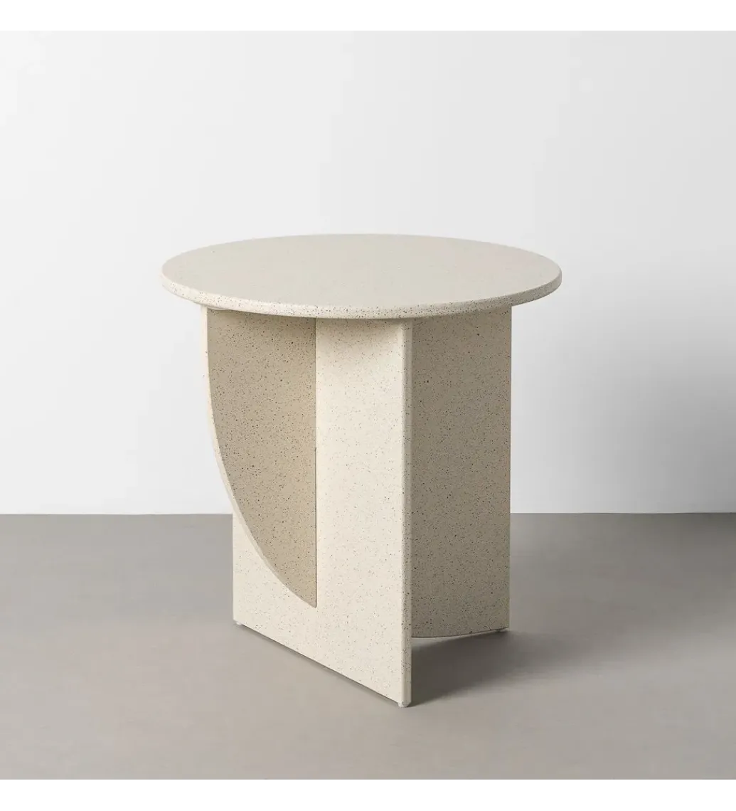 Stolik kawowy boczny DOBEMA 60 cm efekt terrazzo*Zona-Design New