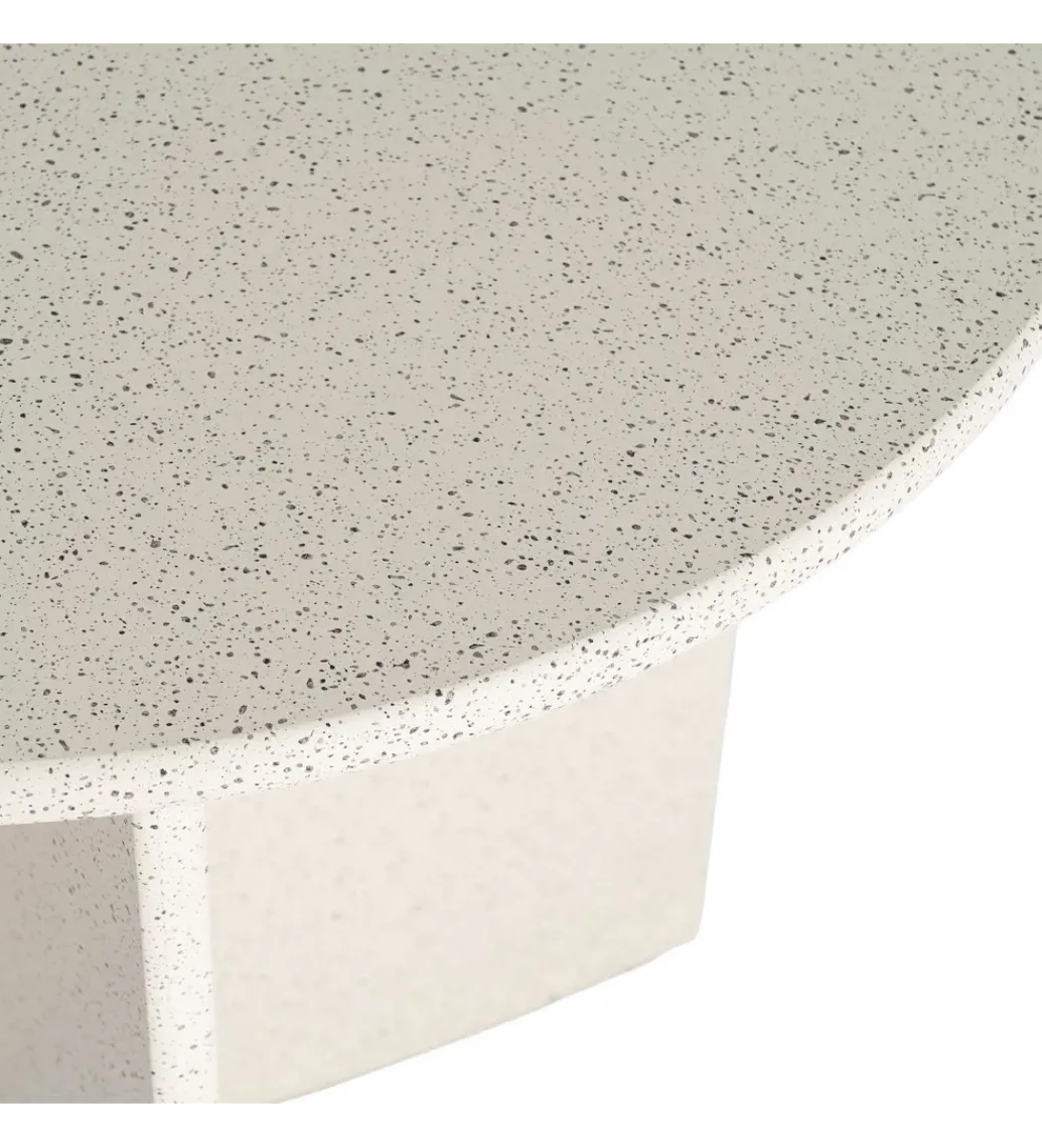 Stolik kawowy boczny DOBEMA 60 cm efekt terrazzo*Zona-Design New