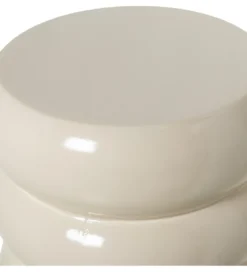 Stolik kawowy boczny FIBEREN 46 cm kremowy*Exclusivas Outlet