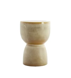 Stolik kawowy boczny FINCA 28 cm kremowy mat oliwkowy zielony*L&L Sale