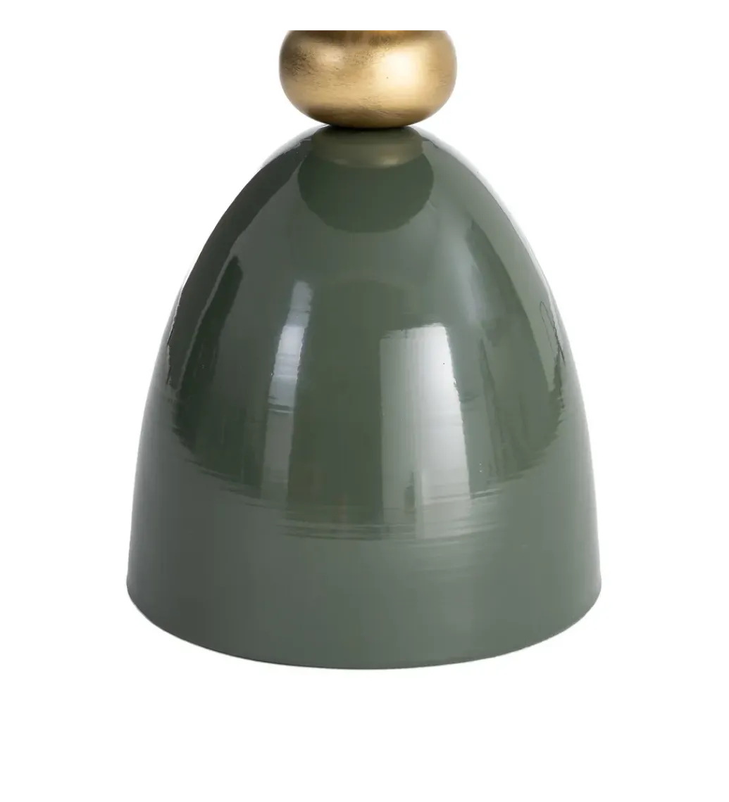 Stolik kawowy boczny JORGEWA 47 cm zielony złoty*Zona-Design Outlet