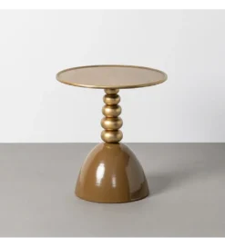 Stolik kawowy boczny JORGEWA 54 cm brązowy złoty*Zona-Design Outlet