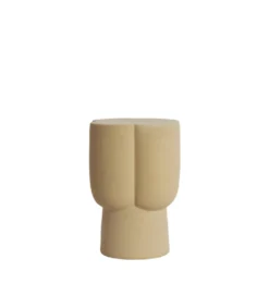 Stolik kawowy boczny JUNTO 45 cm ceramika piaskowy mat*L&L Discount