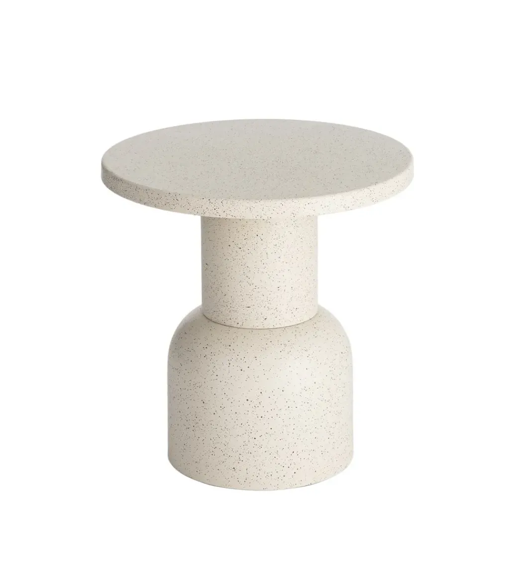 Stolik kawowy boczny KIRENKO 51 cm efekt terrazzo*Zona-Design Best