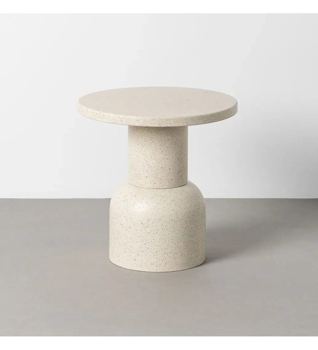 Stolik kawowy boczny KIRENKO 51 cm efekt terrazzo*Zona-Design Best
