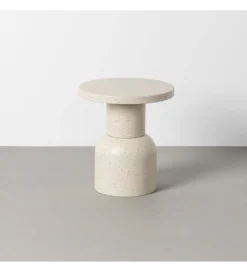 Stolik kawowy boczny KIRENKO 40 cm efekt terrazzo*Zona-Design