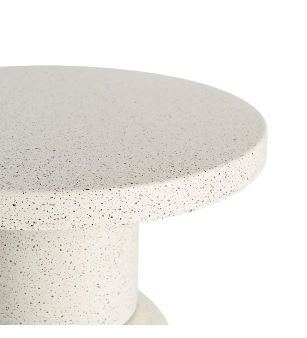 Stolik kawowy boczny KIRENKO 40 cm efekt terrazzo*Zona-Design