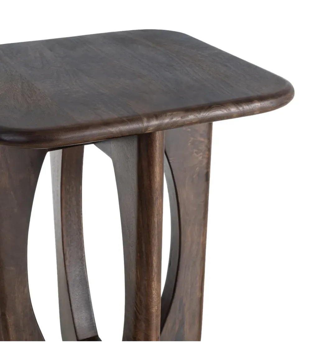Stolik kawowy boczny KIRITON 45 cm drewno mango*Zona-Design
