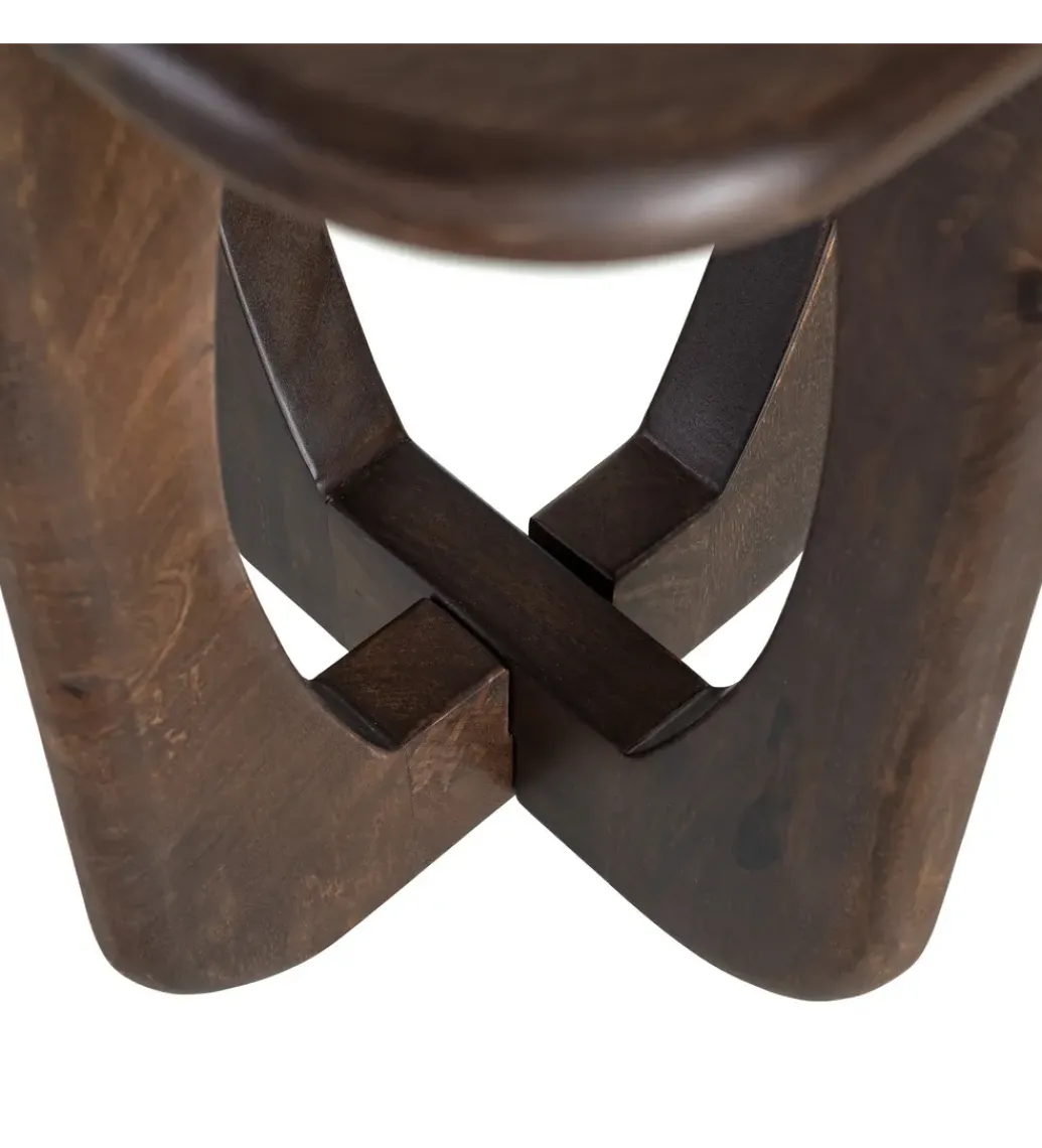 Stolik kawowy boczny KIRITON 45 cm drewno mango*Zona-Design
