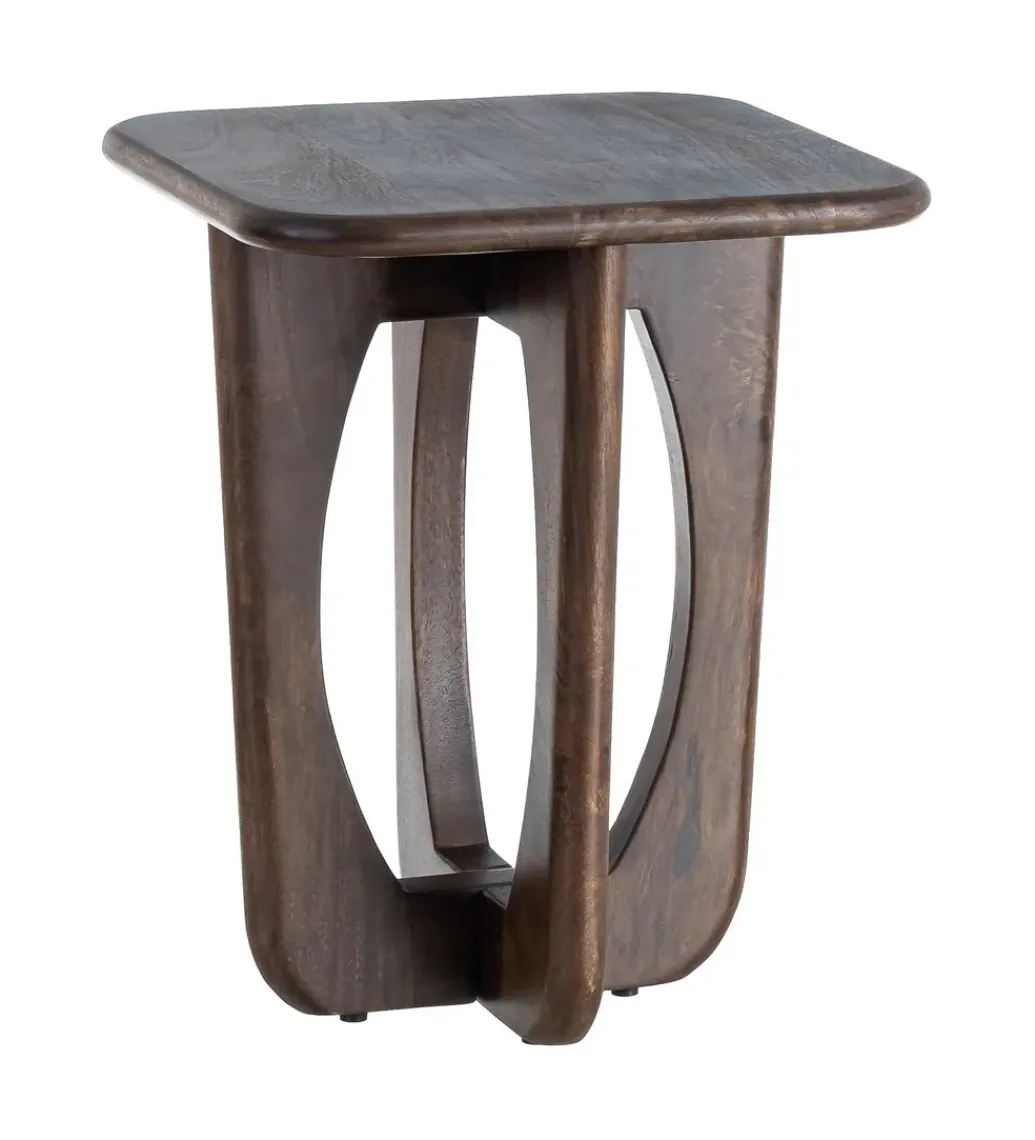 Stolik kawowy boczny KIRITON 45 cm drewno mango*Zona-Design