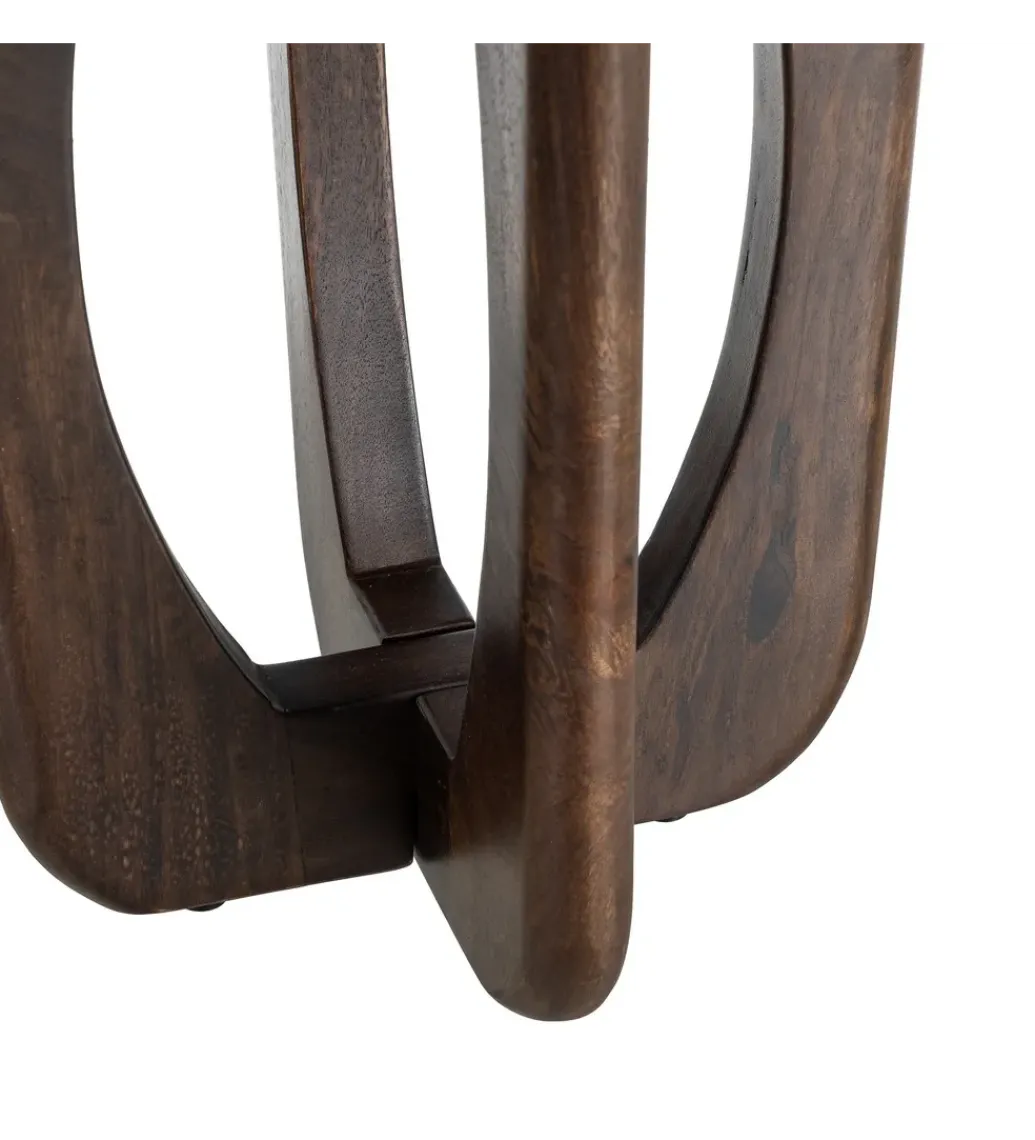 Stolik kawowy boczny KIRITON 45 cm drewno mango*Zona-Design