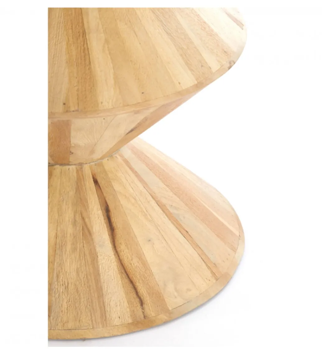 Stolik kawowy boczny LARUS 50 cm drewno mango naturalny*L&L Discount