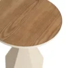Stolik kawowy boczny MARENA 56 cm kremowy*Zona-Design