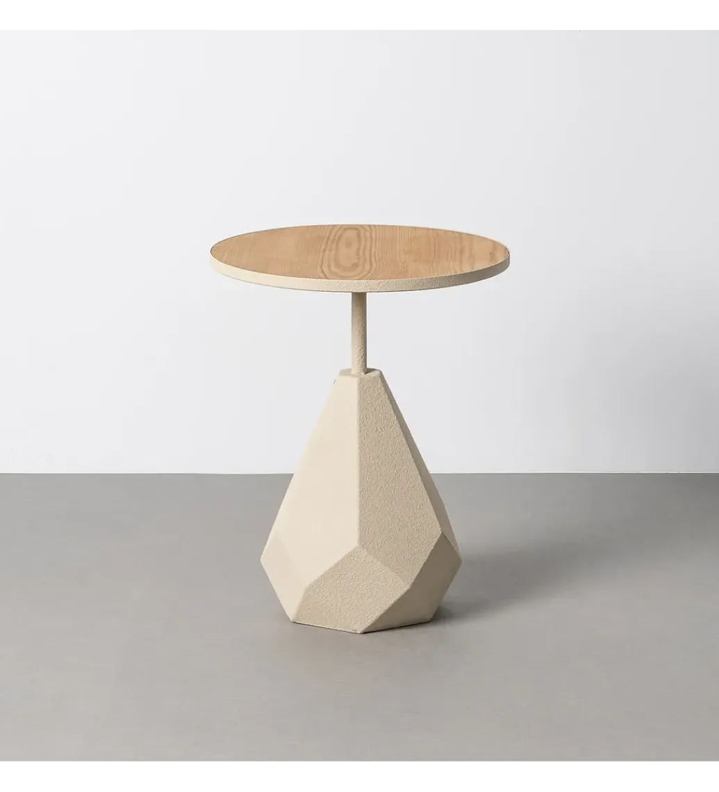 Stolik kawowy boczny MARENA 56 cm kremowy*Zona-Design