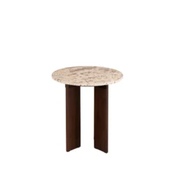 Stolik kawowy boczny MATHILDE 50 cm w optyce marmuru*J-Line Hot