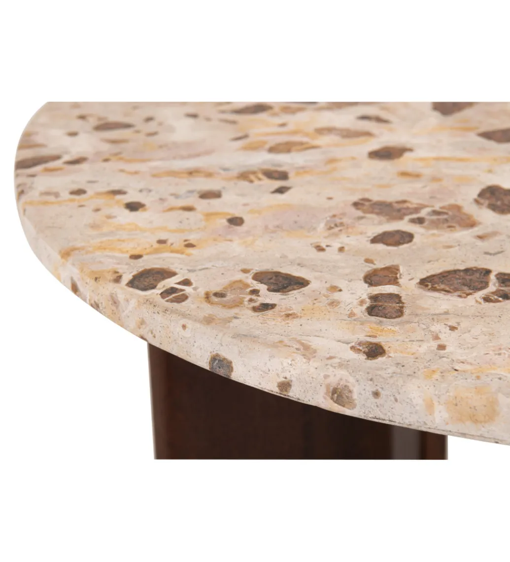 Stolik kawowy boczny MATHILDE 50 cm w optyce marmuru*J-Line Hot