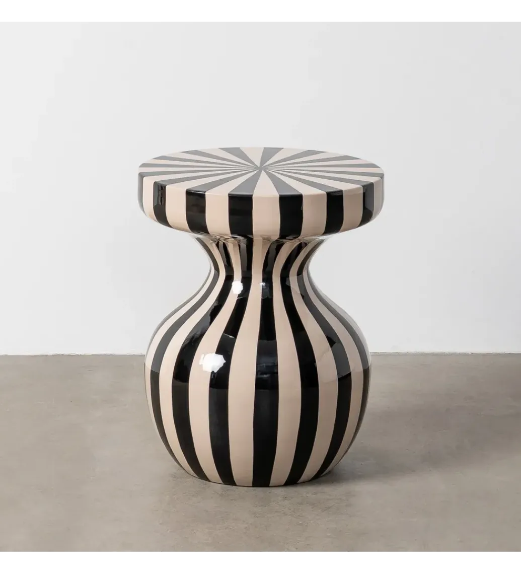 Stolik kawowy boczny METERAN 47 cm biało czarny*Zona-Design
