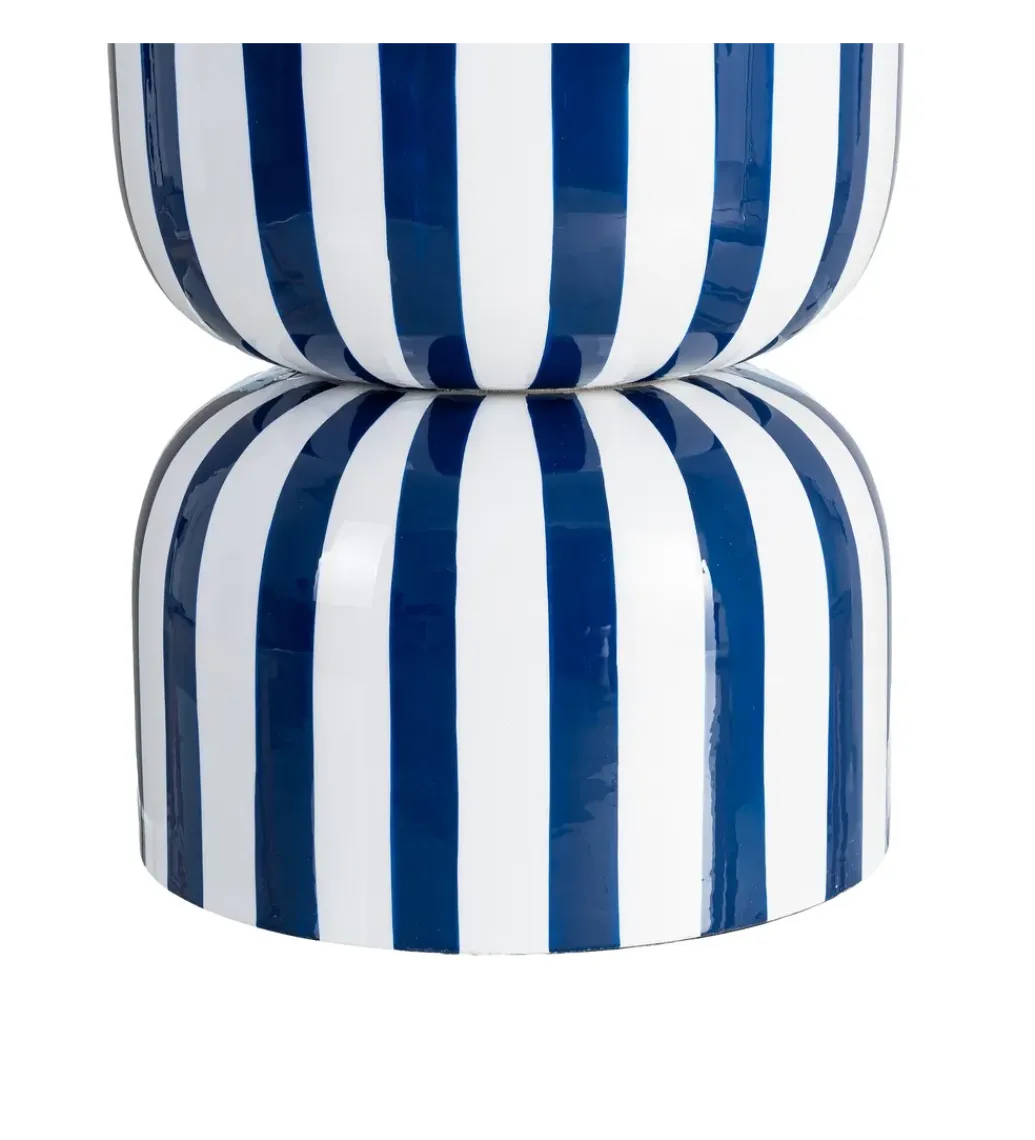 Stolik kawowy boczny METERAN 47 cm niebiesko biały*Zona-Design Discount