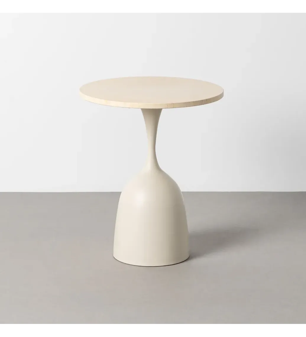 Stolik kawowy boczny MOGAJO 50 cm biały*Zona-Design Outlet