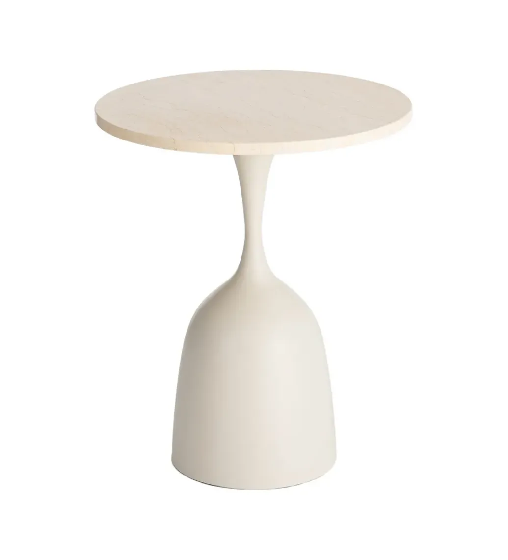 Stolik kawowy boczny MOGAJO 50 cm biały*Zona-Design Outlet