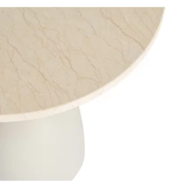 Stolik kawowy boczny MOGAJO 50 cm biały*Zona-Design Outlet