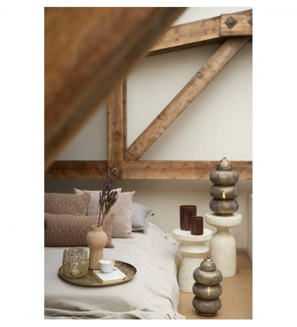 Stolik kawowy boczny MORAVIT 54 cm kremowy*L&L Online
