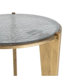 Stolik kawowy boczny NARESTE 50 cm złoty szklany*Zona-Design Sale
