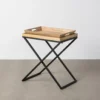 Stolik kawowy boczny RENAKONY 61 cm naturalny czarny*Zona-Design Best