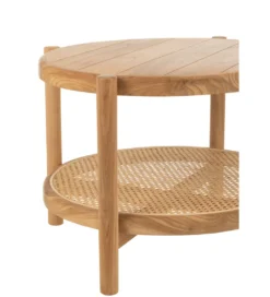 Stolik kawowy boczny ROSMYN 68 cm drewno teak*J-Line