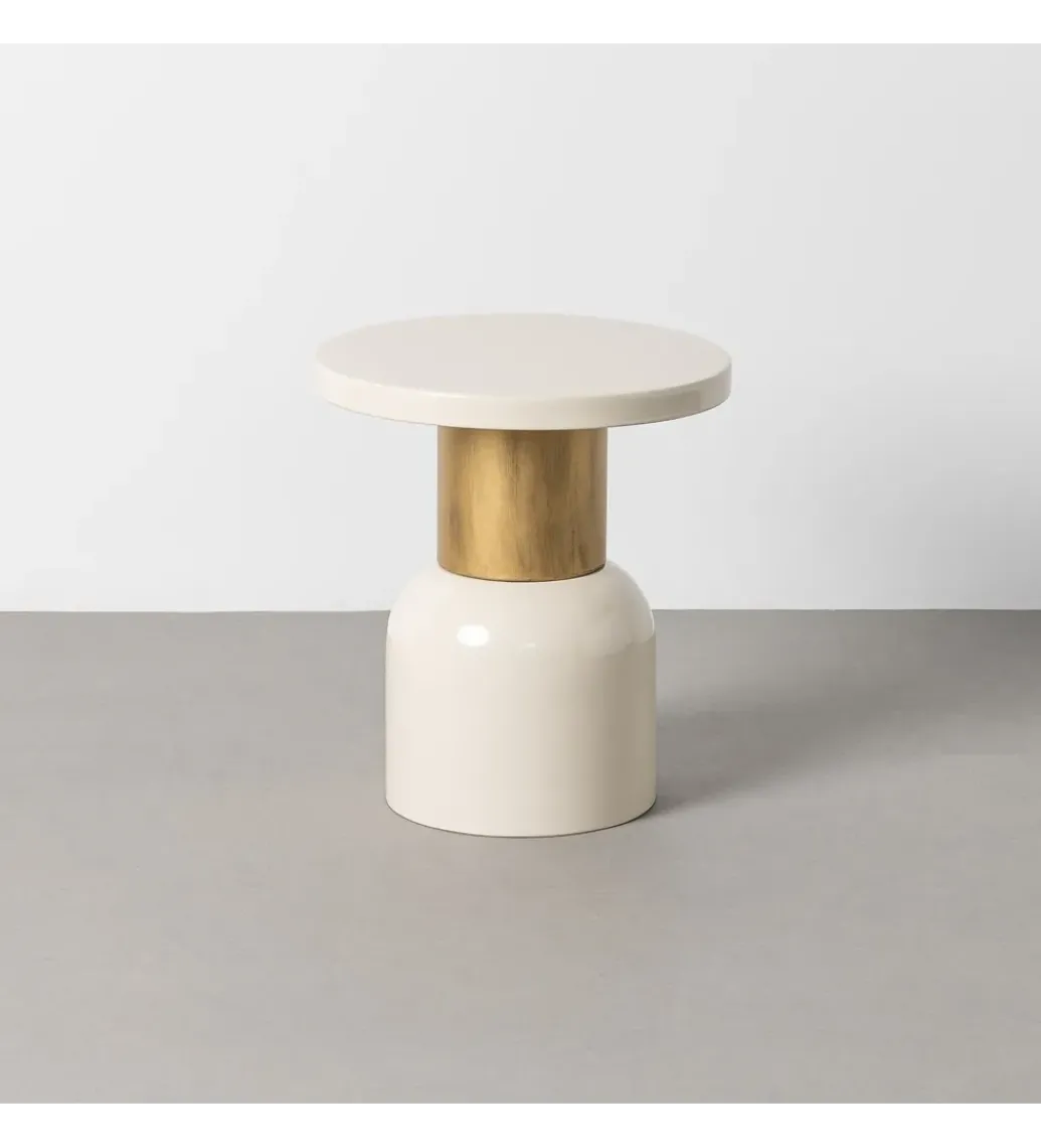 Stolik kawowy boczny SLAVICM 40 cm biały*Zona-Design Online