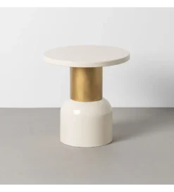Stolik kawowy boczny SLAVICM 51 cm biały*Zona-Design Best