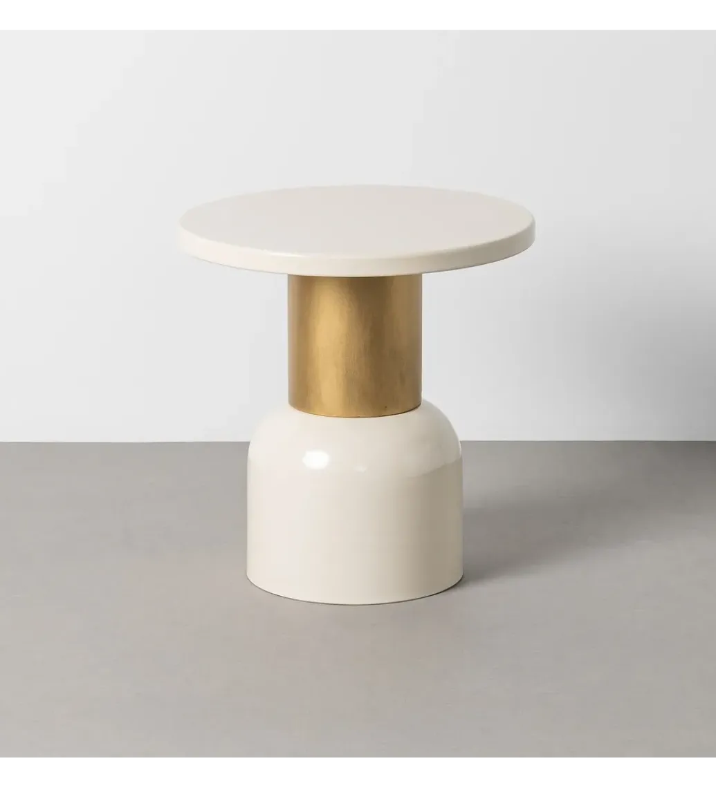 Stolik kawowy boczny SLAVICM 51 cm biały*Zona-Design Best