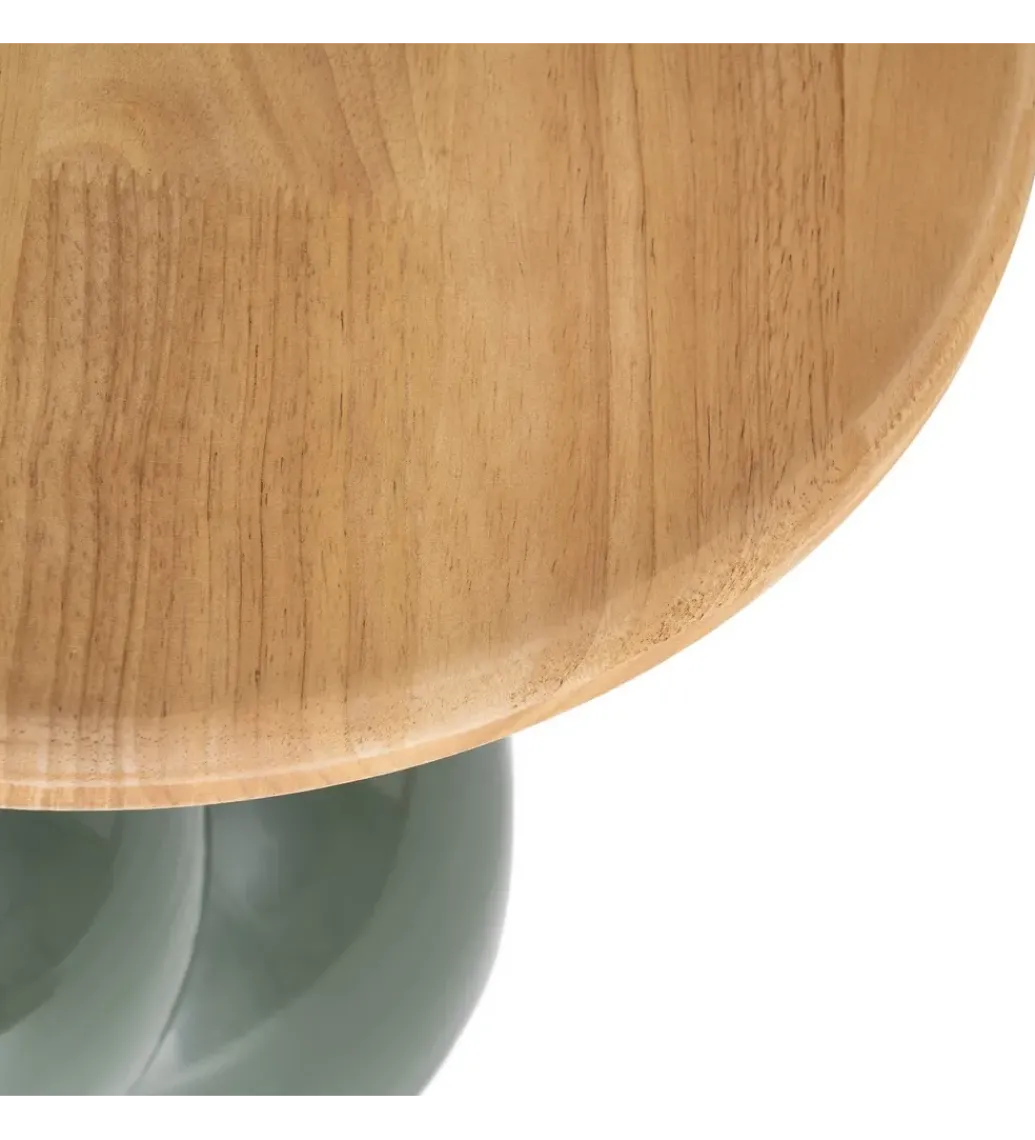 Stolik kawowy boczny SYLVIAM 46 cm zielony naturalny*Zona-Design Best