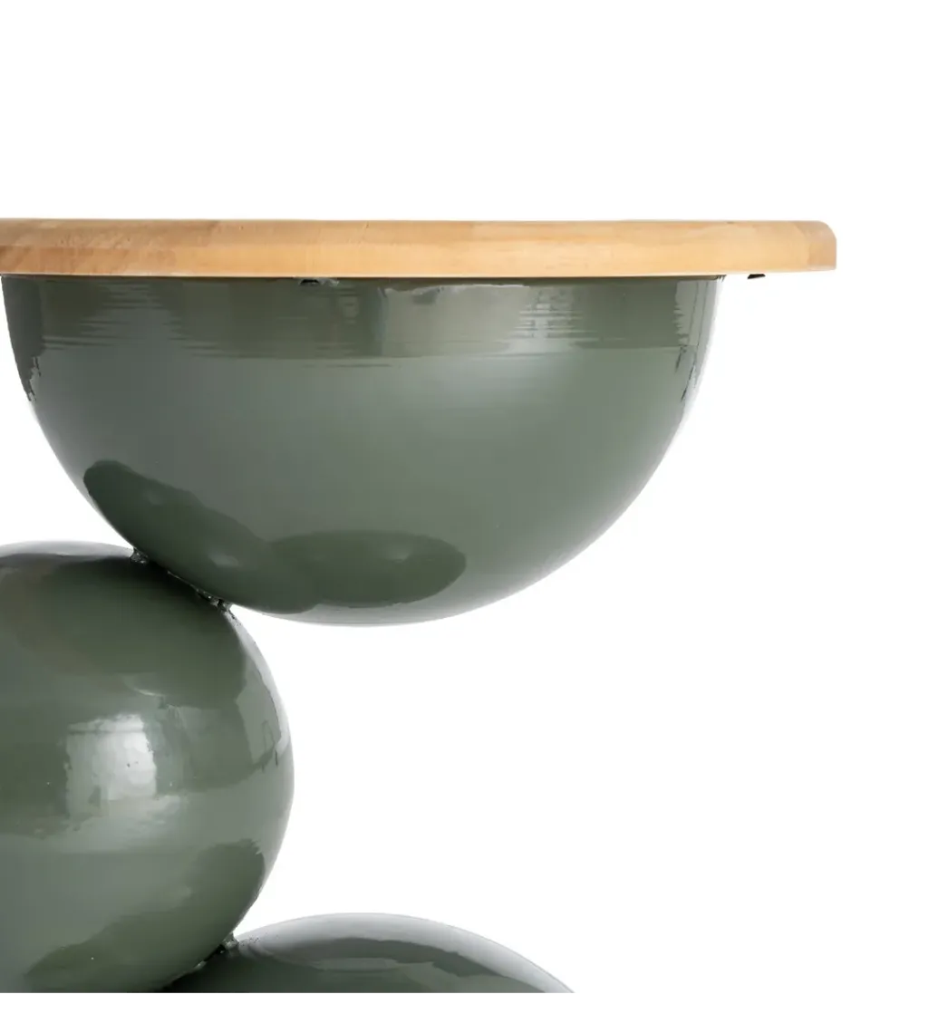 Stolik kawowy boczny SYLVIAM 46 cm zielony naturalny*Zona-Design Best