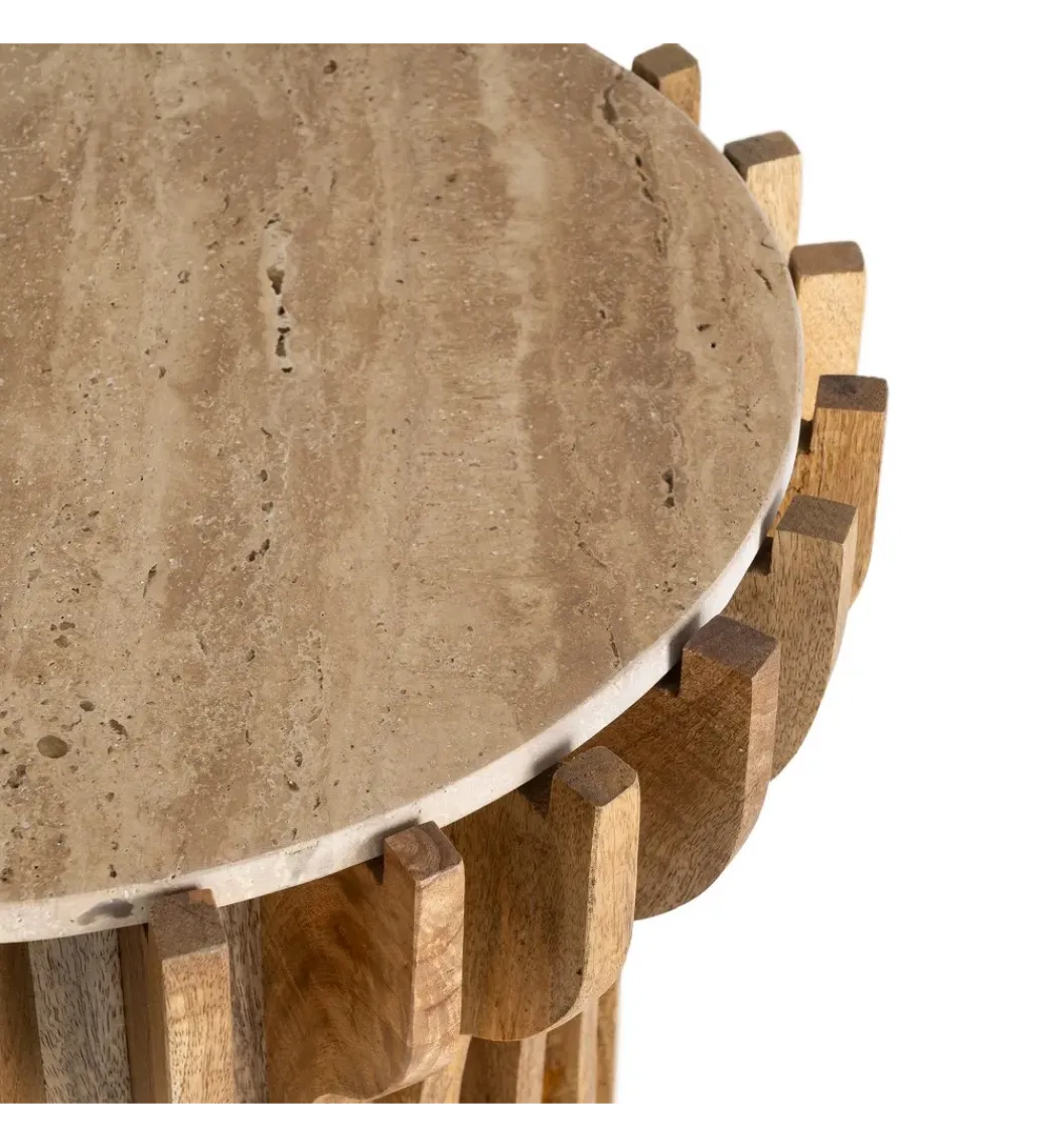 Stolik kawowy boczny TEKALEMA 62 cm drewno mango*Zona-Design New