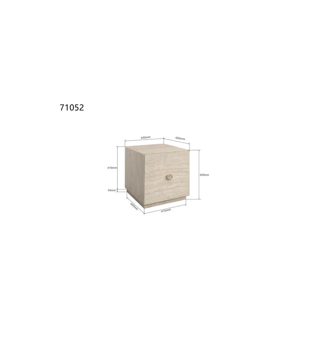 Stolik kawowy boczny TRAVERTINO 45 x 45 cm naturalny*KARE Outlet