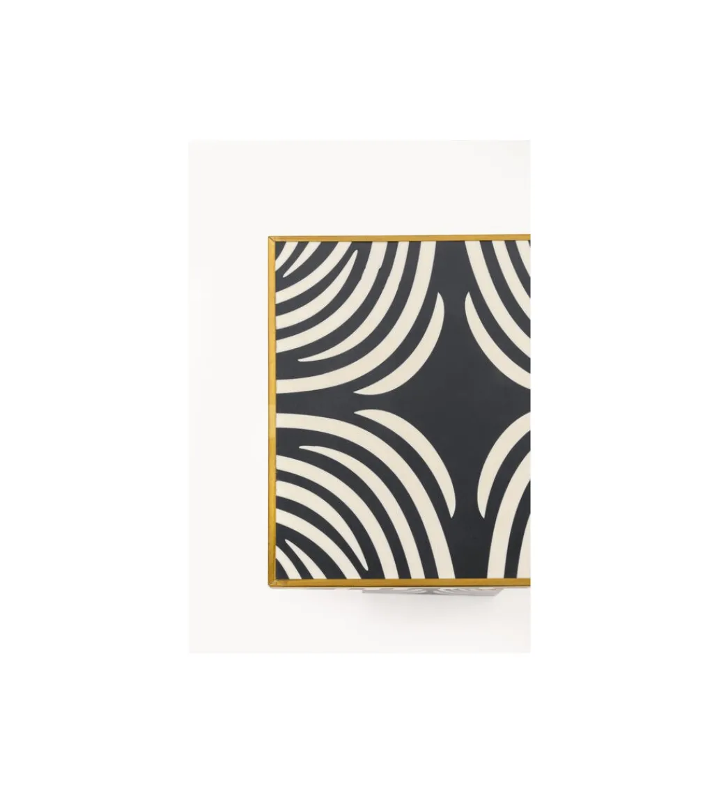 Stolik kawowy boczny ZEBRA 25 x 25 cm*KARE Clearance