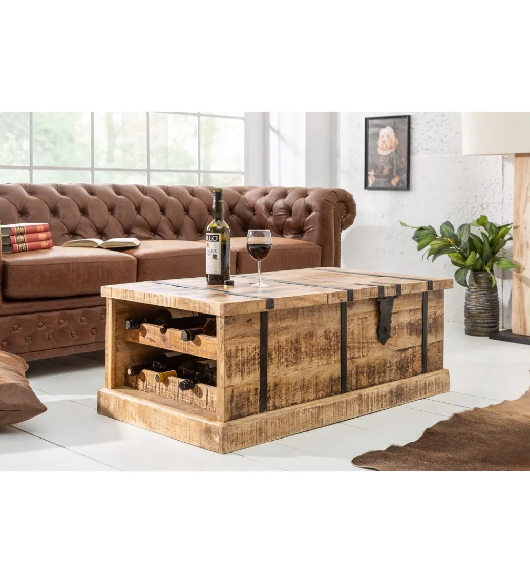 Stolik kawowy Bodega 100 cm drewno mango*Invicta Interior Best