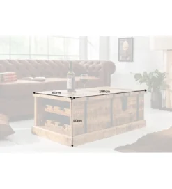 Stolik kawowy Bodega 100 cm drewno mango*Invicta Interior Best