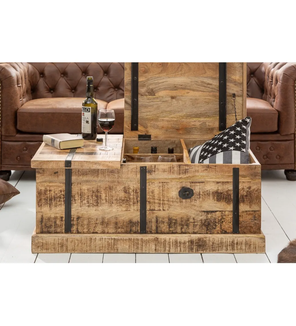 Stolik kawowy Bodega 100 cm drewno mango*Invicta Interior Best