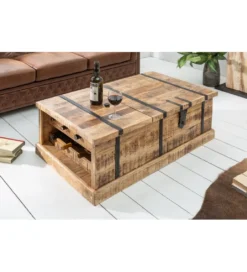 Stolik kawowy Bodega 100 cm drewno mango*Invicta Interior Best