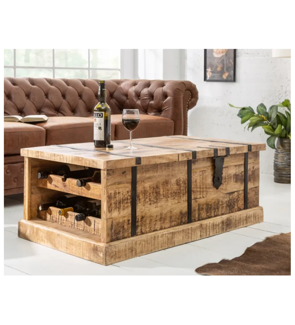 Stolik kawowy Bodega 100 cm drewno mango*Invicta Interior Best