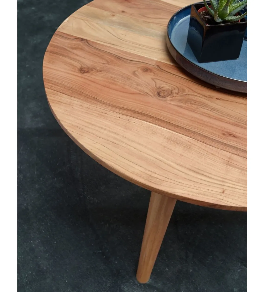 Stolik kawowy BOHA 75 cm drewno akacja*WOHNLING, GERMANY Clearance